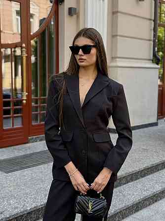 Женский деловой брючный костюм двойка: пиджак и штаны костюмка Одесса