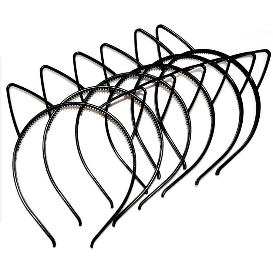 Набір дитячих обручів для волосся Вушка чорна 0106-204-2, 12 шт Вінниця - фото 1