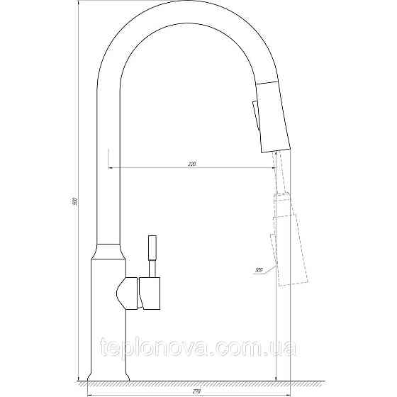 Смеситель для кухни Globus Lux ALPEN SBT1-2033-GP Черновцы
