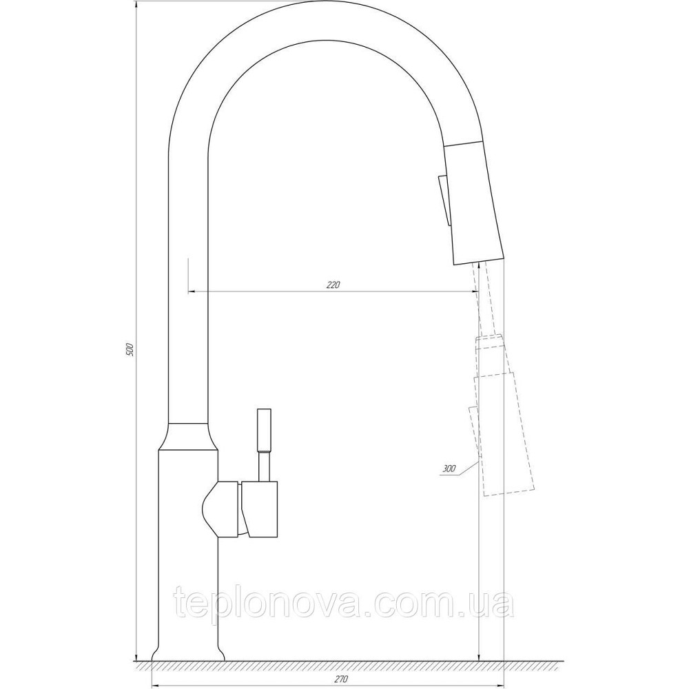 Змішувач для кухні Globus Lux ALPEN SBT1-2033-GP Чернівці - фото 6