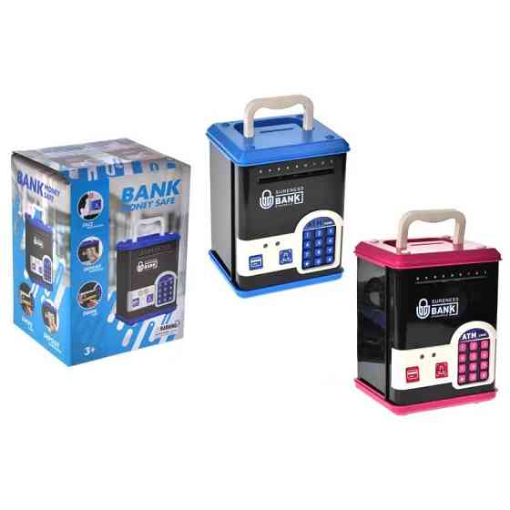 Дитяча скарбничка-сейф WF-3015H(Pink) музика, світло, пароль, імітація відбитка Вінниця