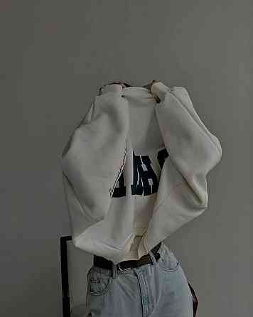 Женский теплый оверсайз свитшот турецкая трехнить «пенье» на флисе Одесса