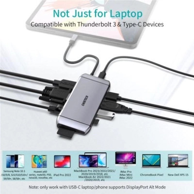 Концентратор Choetech USB-C 9-in-1 (HUB-M15-GY) Винница - изображение 6