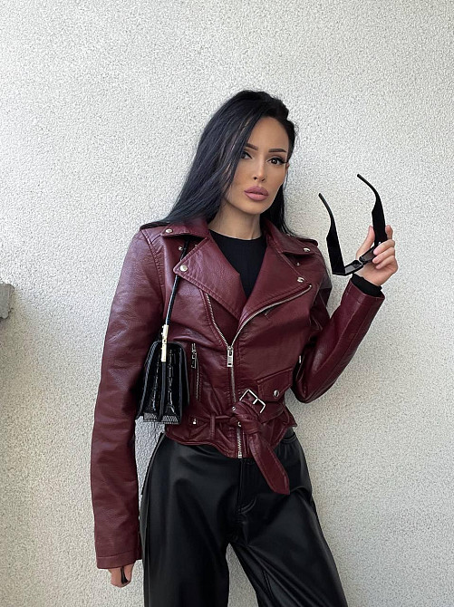 Куртка косуха жіноча Бордовий L Харків - фото 1