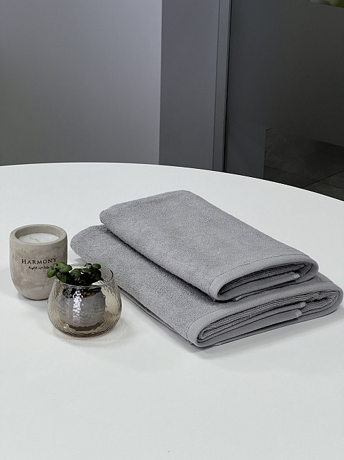 Полотенце однотонное Ideal Textile 50х90 см 400 г/м2 (56860914) сірий Черновцы - изображение 1