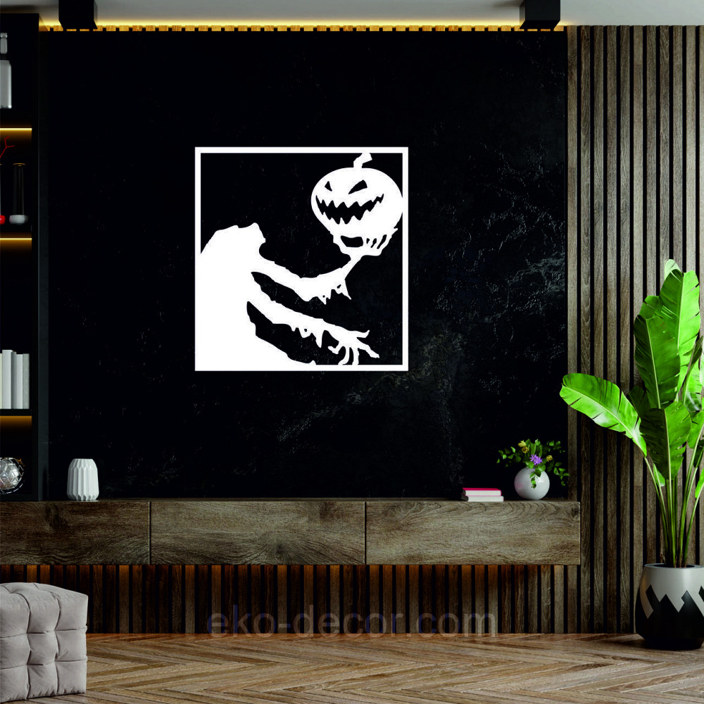 Декоративне настінне Панно «Сілует із гарбузом», Декор на стіну 70*66 см, Білий Київ - фото 6