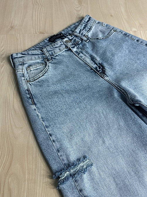 Джинси жіночі Liuzin 3110-3119 baggy comfort банани рвані стрейчеві блакитні, блакитний, З2, 32, 88 см, 118 см Київ - фото 13