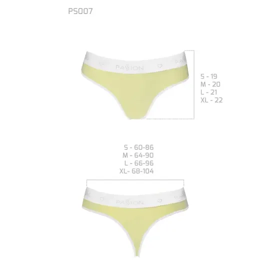 Спортивні трусики-стрінги Passion PS007 PANTIES L, yellow Львів