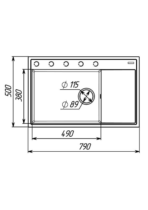 PLATINUM Гранітна мийка для кухні Platinum 7950 AZURIT матова Біла в крапку Київ - фото 8