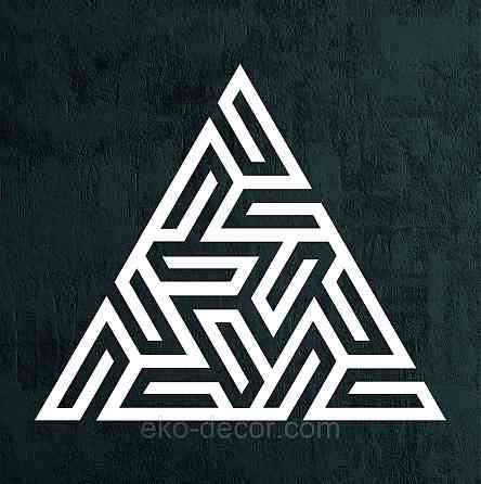 Декоративное настенное Панно «Треугольник» Декор на стену 50*50 см, Белый Киев