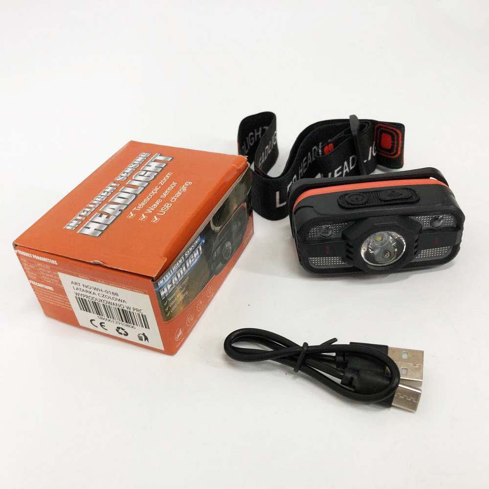 Фонарик на голову с зарядкой WH-0188, XPE+SMD, Аккумуляторный фонарь на голову с зарядным устройством SZ-83 Львов - изображение 8