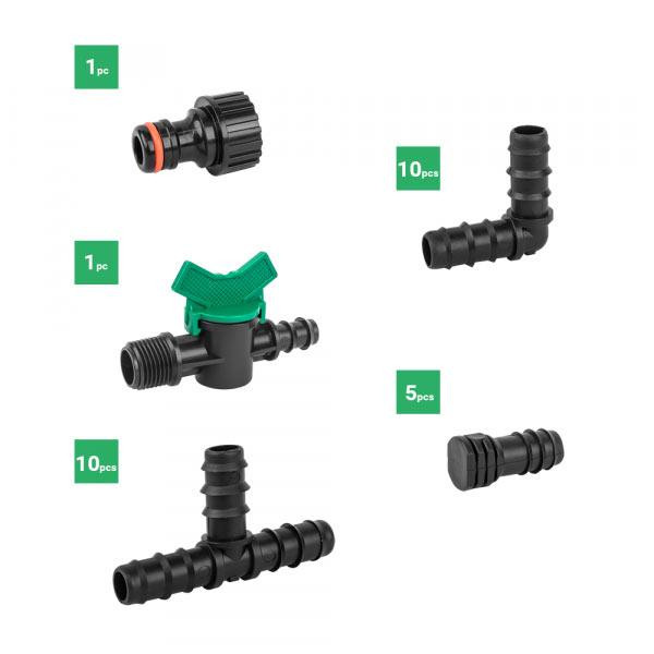 Набір аксесуарів для крапельного поливу, 16мм, 27 шт, DSWA20-SET1 Київ - фото 2