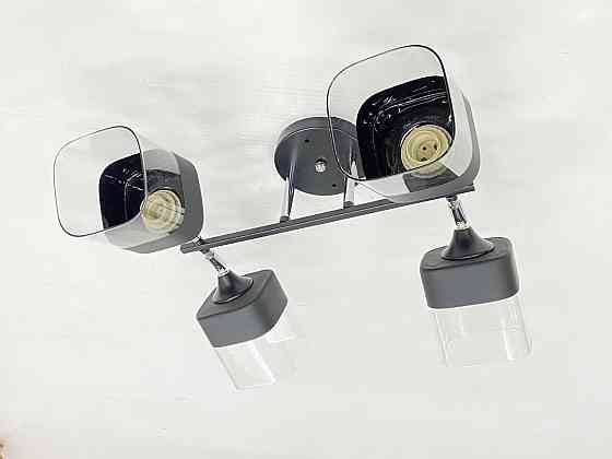 Стельова Люстра на 4 плафони VALESO 91134/4 (Чорний+Хром) Коломия