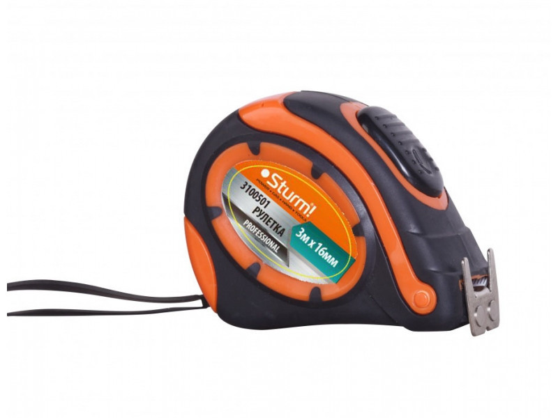Рулетка з автостопом 3 х 16 мм Sturm 3100501 (читати опис) Рівне - фото 1