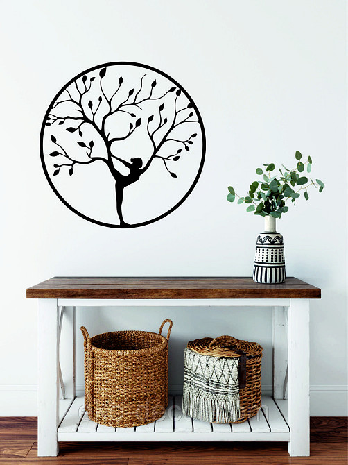 Декоративне настінне 3D Панно «ЙОГА» Декор на стіну з об'ємом 70*70 см, Чорний Київ - фото 6