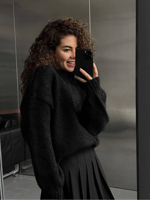 Женский уютный оверсайз свитер машинная вязка Одесса - изображение 1