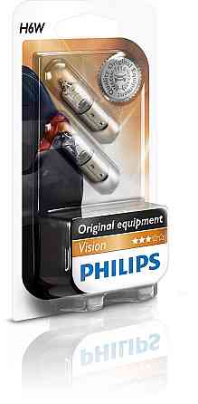 Вказівна лампа розжарювання PHILIPS 12036 BLI2 H6W 12V 6W BAX9s (2 штуки на блістері) Харків