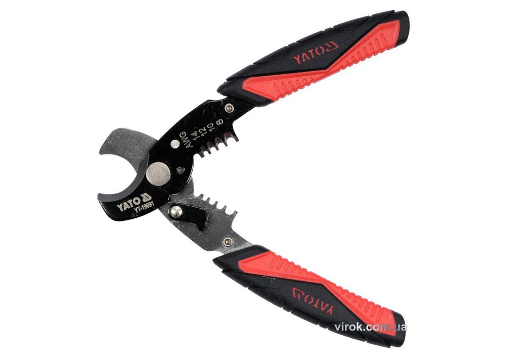 Ножиці для дроту YATO : Ø=10,5/3 мм, зі знімачем ізоляції Ø=1.6-3.2 мм, l=170 мм [6/24] Одесса - изображение 1