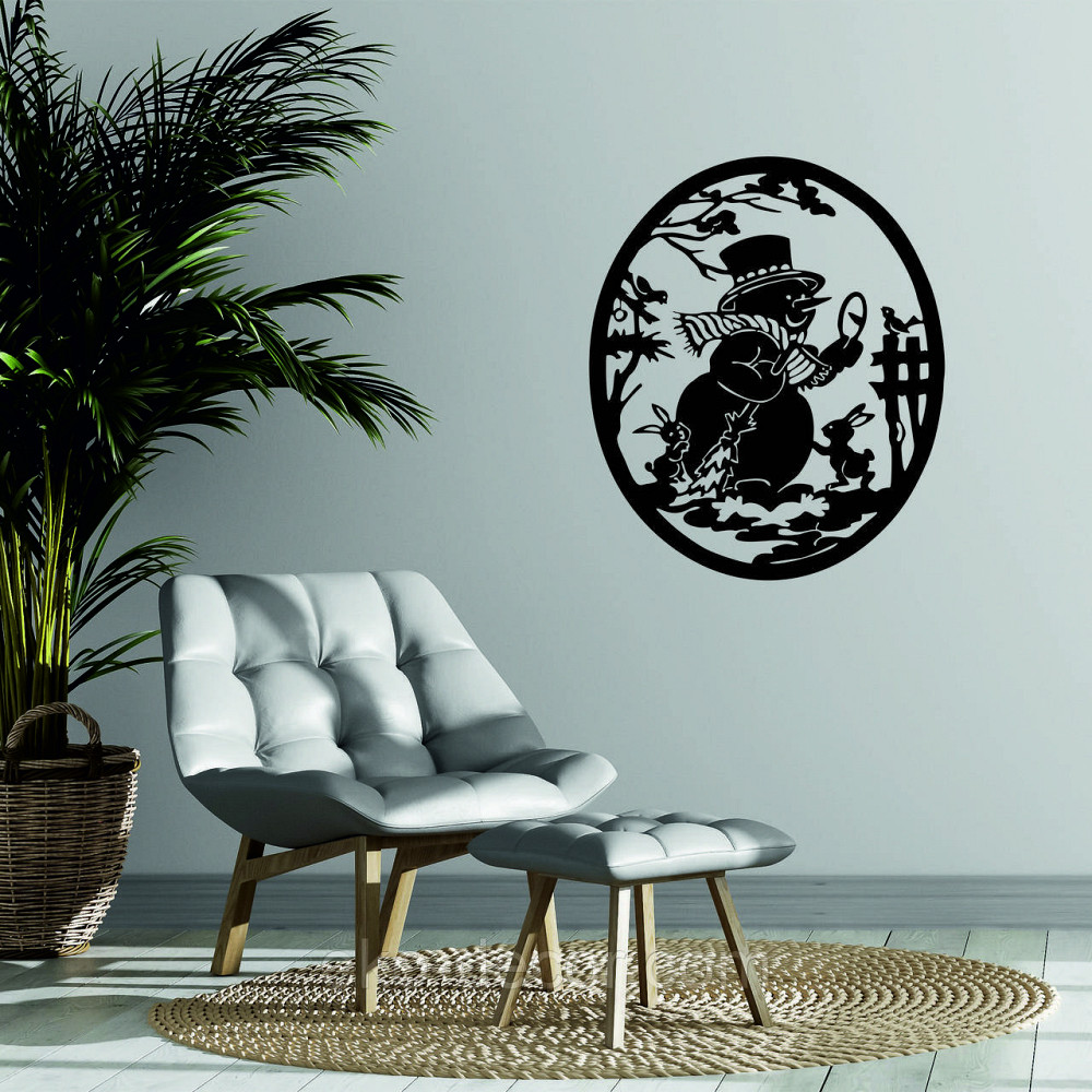 Декоративне настінне Панно «Сніговик», Декор на стену Київ - фото 8