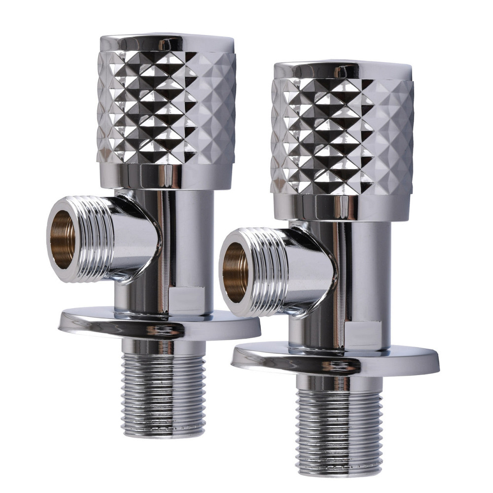 !Комплект кранів кутових кераміка PROFESSIONAL EXCLUSIVE 1/2″X1/2″ 9999 CHROME (000028340) Киев - изображение 4