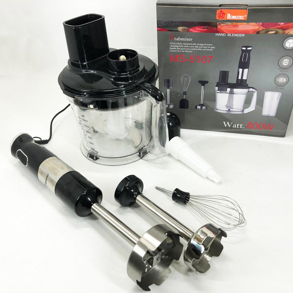 Блендер з подрібнювачем зручний для кухні Domotec, Кухонний електричний подрібнювач-блендер SX-54 Львів - фото 6