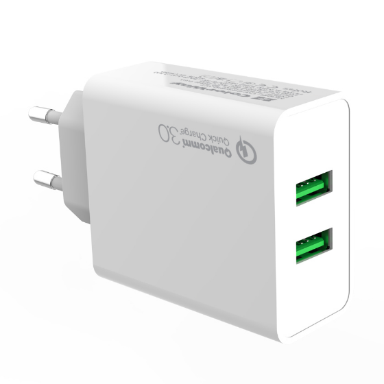 Зарядний пристрій мережевий 2USB 3,0A QC 36W білий ColorWay CW-CHS017Q-WT Житомир