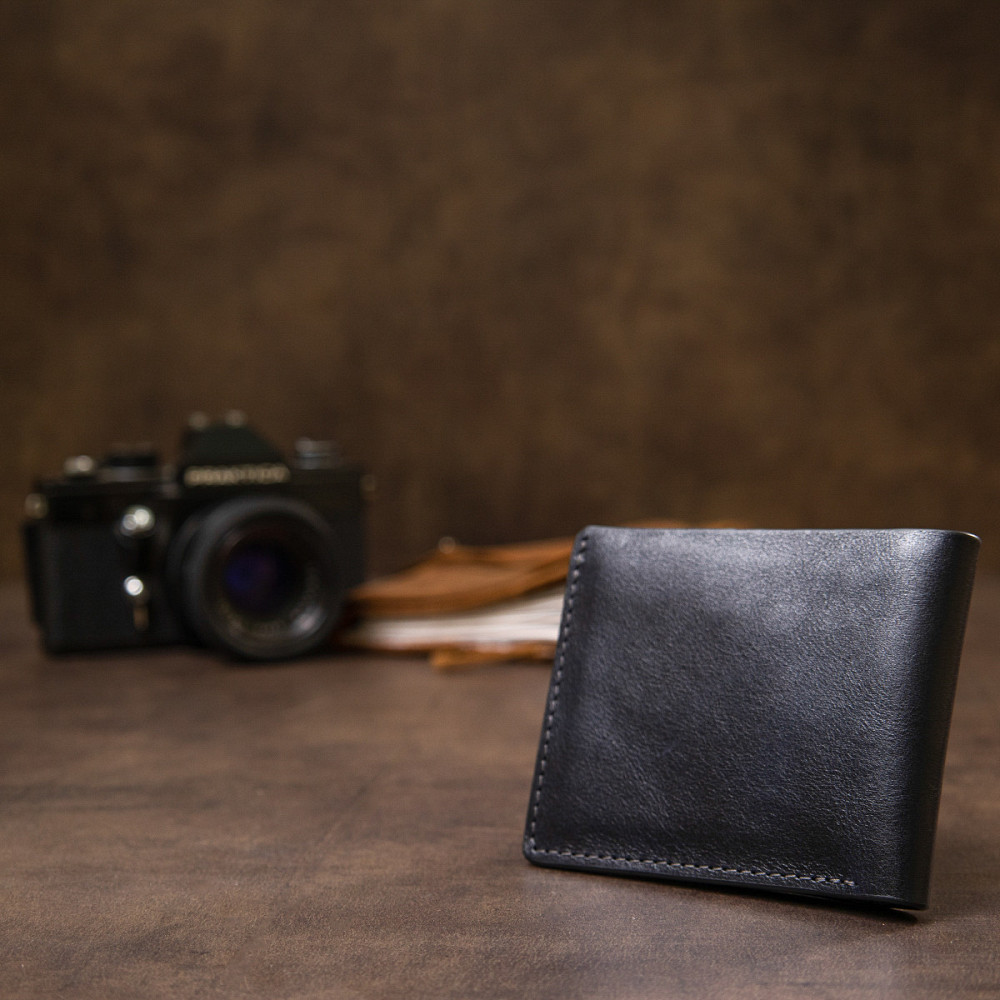 Портмоне з натуральної шкіри GRANDE PELLE 11462 Чорний Київ - фото 2