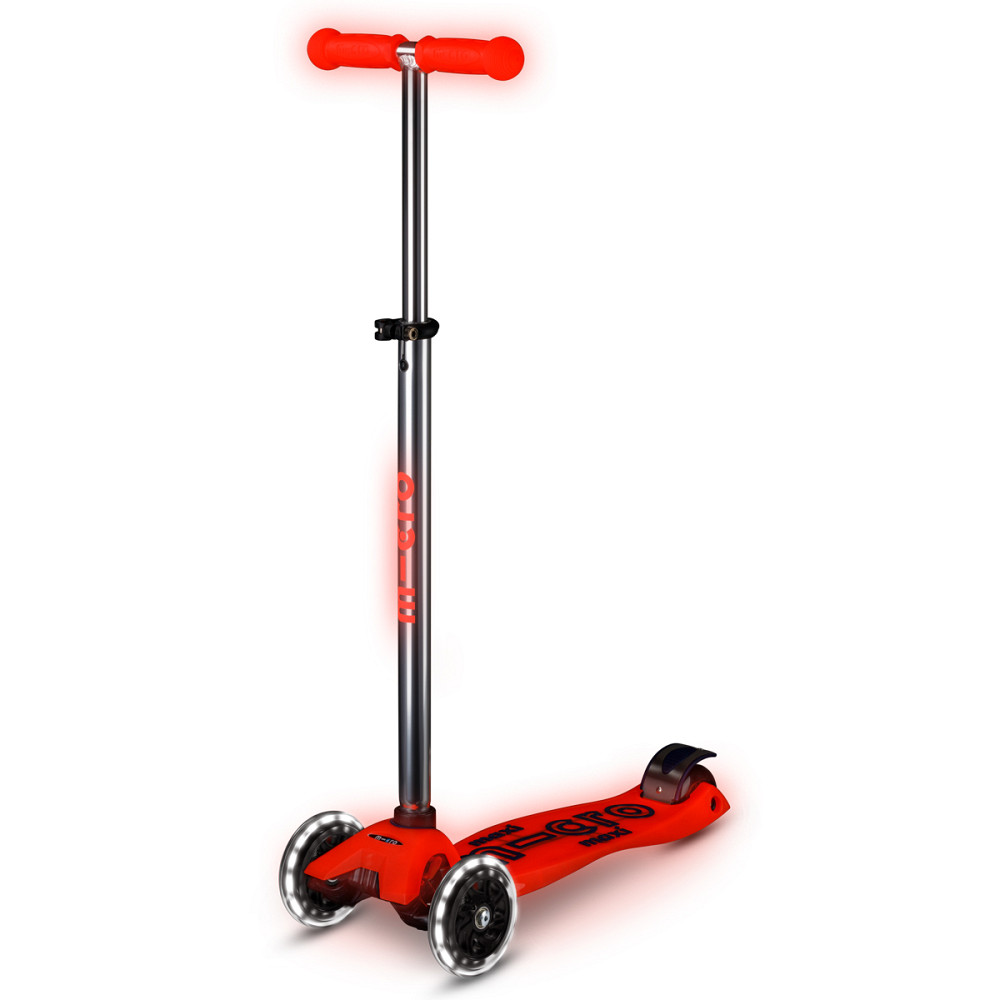 Самокат Micro серії Maxi Deluxe Glow LED – Червона аура Дніпро - фото 1