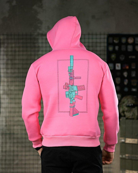 Милитари худи на флисе GENESIS M14 pink ПП8068 Одеса - фото 1