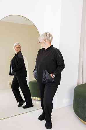 Стильний жіночий костюм вільного крою двонитка + латащовка. 54/58 Одеса