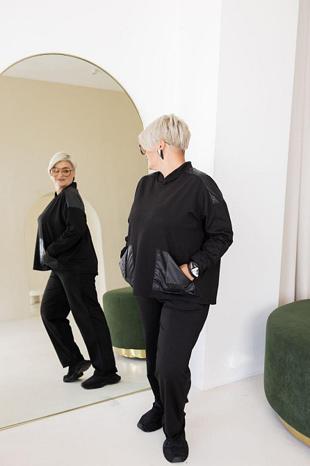 Стильний жіночий костюм вільного крою двонитка + латащовка. 54/58 Одеса - фото 6