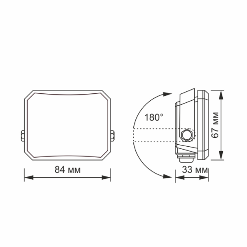 LED Прожектор 10W 5000К 220V чорний VLE-F3-0105B F3 Videx Житомир - изображение 3