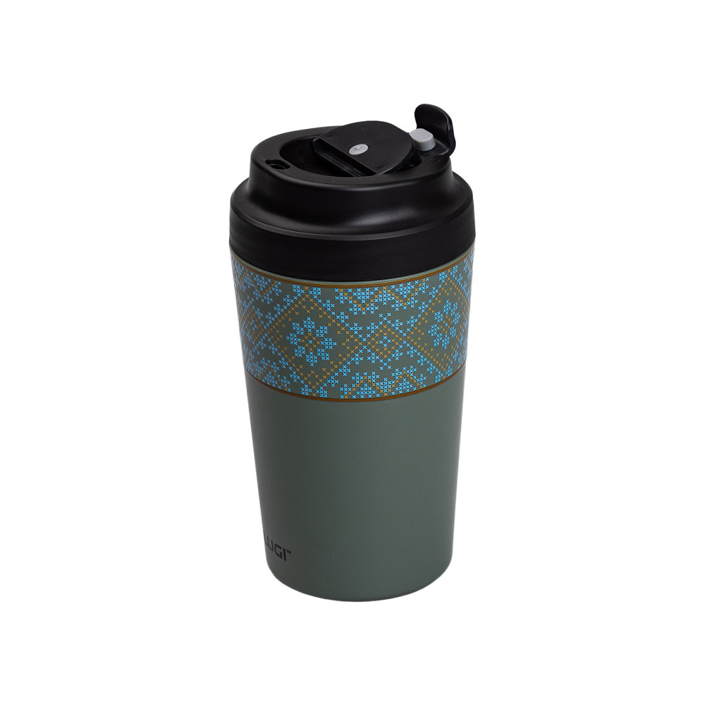 Lugi Термочашка Вишиванка з порцелянаовою колбою 380 мл сіро-зелена HP-14-50GR Коломия - фото 2