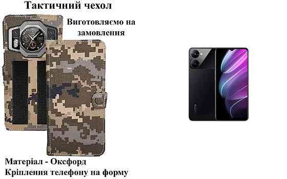 Тактический чехол для OPPO Reno8 5G, Reno8 Lite, Reno8 T, крепится к снаряжению на липучке Киев