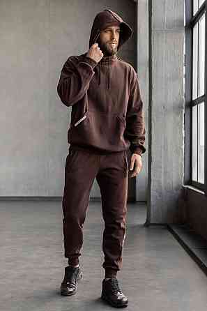 Утеплені джоггери зі швами навиворіт TotalFit EM3-IS10 Коричневый, M Киев