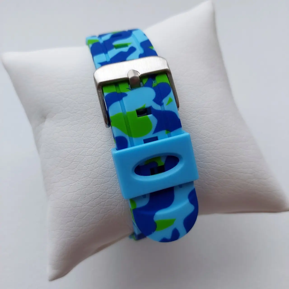 Дитячий спортивний наручний годинник Skmei Kids 1548 (Світло-синій камуфляж) Вінниця - фото 9