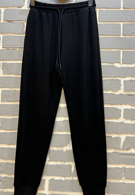 Штаны женские No Matter What 1558 спортивные джоггеры снизу манжет бифлекс черные, черный, M Киев - изображение 8