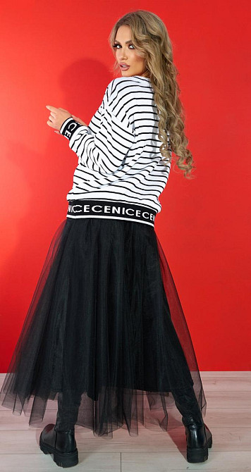 Свитер в полоску с красивыми резинками (48-52) Киев - изображение 4