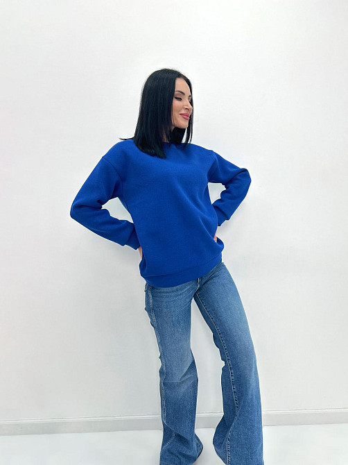 Жіночий теплий батник "Wear" Турція оптом | Норма і батал Електрик, 46-48 Київ - фото 1