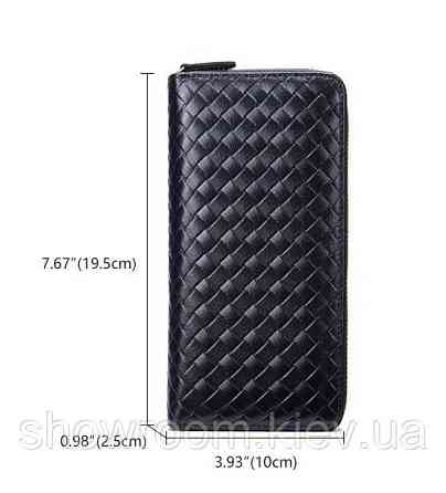 Чоловічий шкіряний гаманець Leather Collection (9073) brown Київ