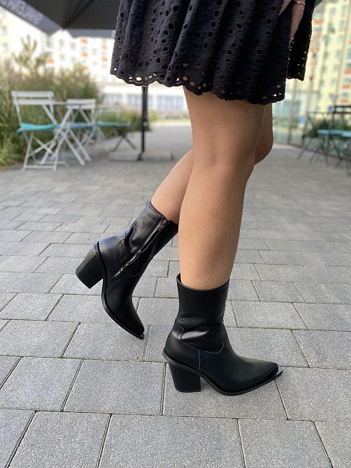 Nikos Черевики жіночі Niko`s 2478 чорні (весна-осінь, шкіра натуральна) (5644) 38 Коломия - фото 5