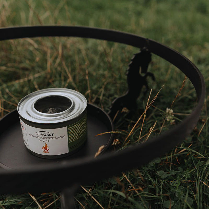 Садж для підігріву і подачі шашлику d 36 см великий, з кришкою і соусницею + баночка з гелем для підігріву Київ - фото 4