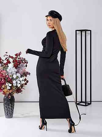 Женское элегантное романтичное платье макси рибана с начесом Одесса