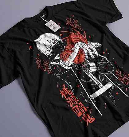 Футболка для хлопчика з аніме принтом Тоуген Анкі Ікхіносе Схікі оверсайз (зріст від 165 до 180) Чорний AnimeJ0829m Дніпро