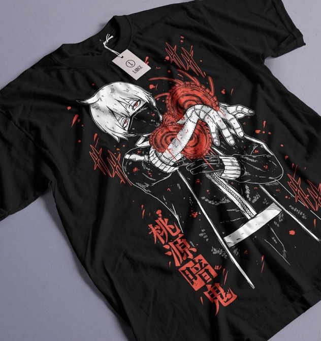 Футболка для хлопчика з аніме принтом Тоуген Анкі Ікхіносе Схікі оверсайз (зріст від 165 до 180) Чорний AnimeJ0829m Дніпро - фото 2