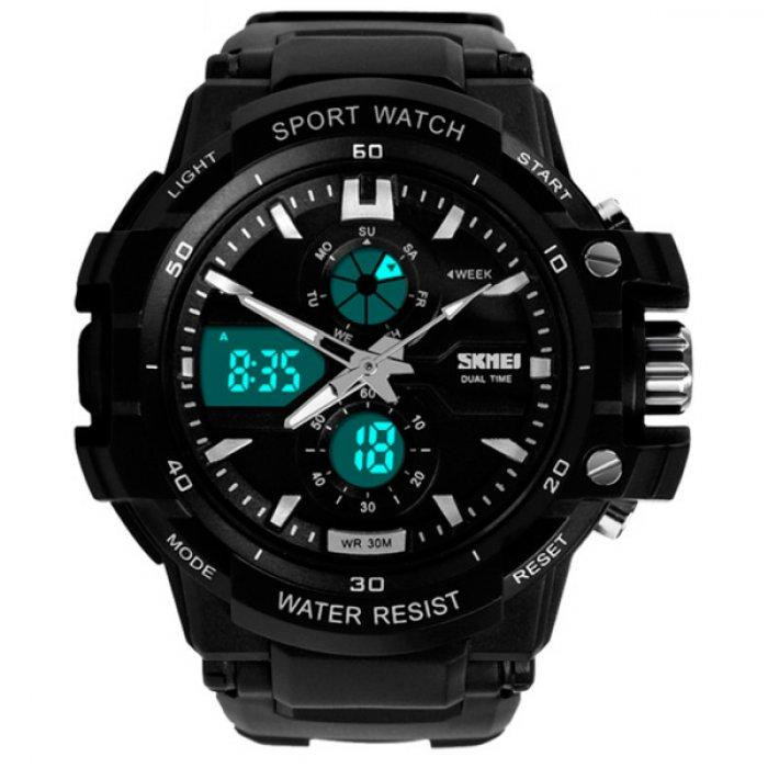 Мужские наручные часы Skmei Resist 0990 Черные Винница - изображение 4