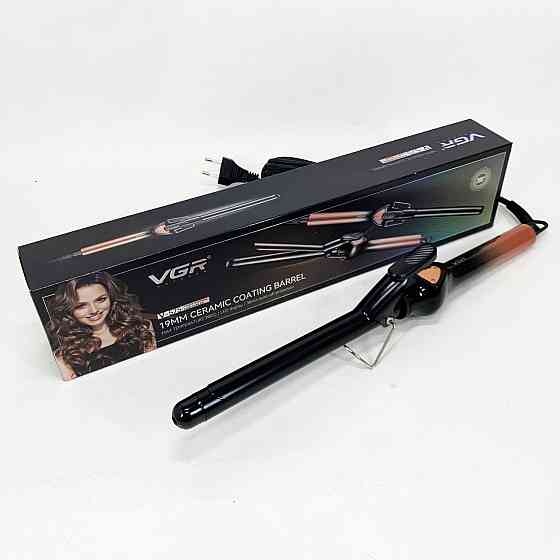 Конусна плойка для прикореневого об'єму, Праска для завивки волосся Плойка кучерів WH-56 Львів