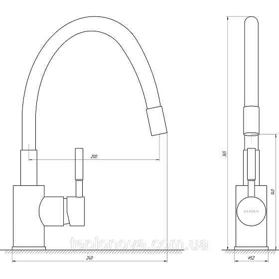 Змішувач для кухні Globus Lux LAZER GLLR-0203SG Чернівці
