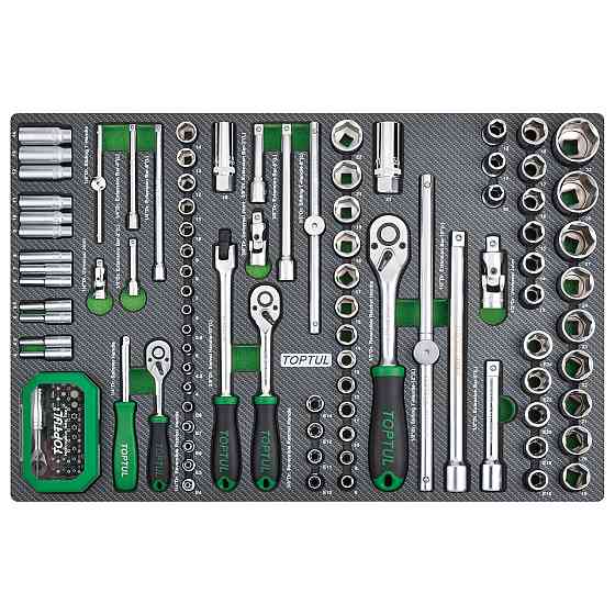 Тележка с инструментом (BUMPER SERIES) 7 секций 413ед. серый TOPTUL GE-41330 Одесса