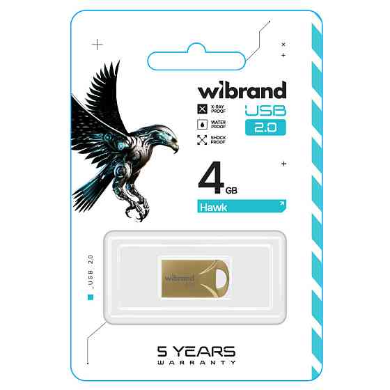 Флешка Wibrand 4ГБ Gold Київ